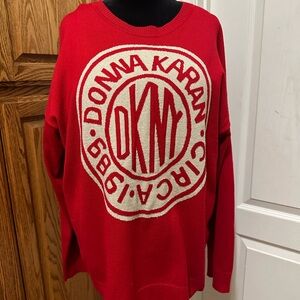 DKNY Bold Red Logo Sweater